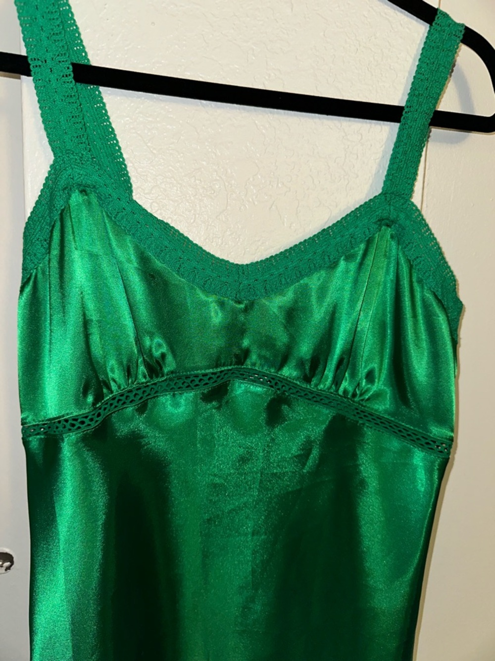 Bebe Green Satin Slip Dress - Picture 6 of 10